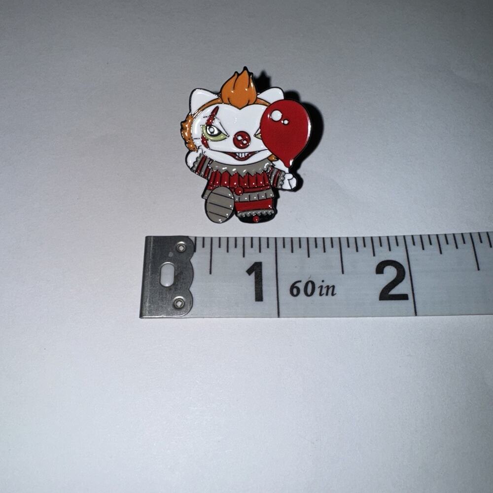 Kitty Cat IT with Red Balloon Pin Brooch